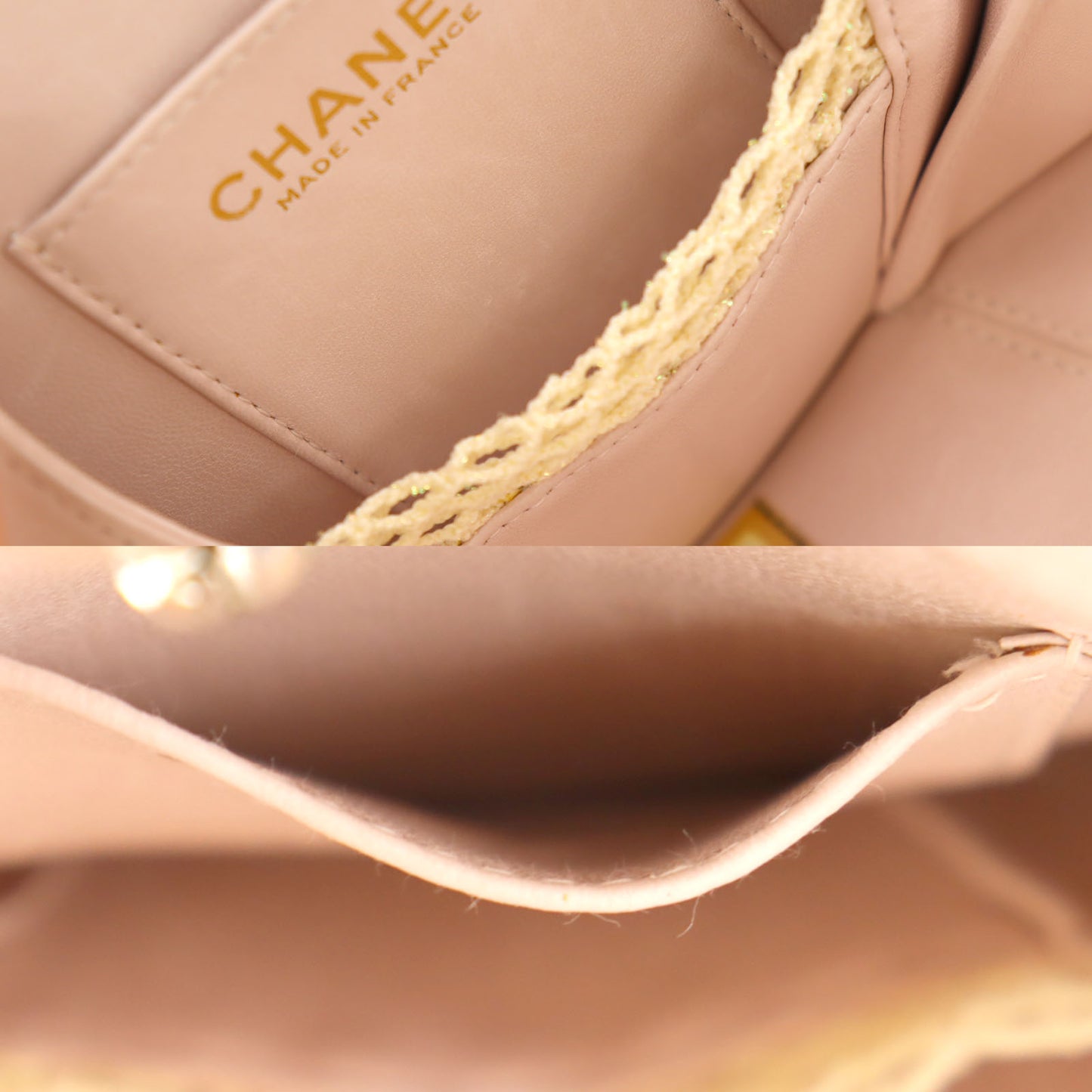 CHANEL Shoulder Bag Camellia Pink Leather #AH387