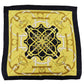 HERMES Logos Belt Design Large Scarf Black White #AG402