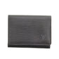 LOUIS VUITTON LV Enveloppe Cartes De Visite Black Epi M56582 #CN610