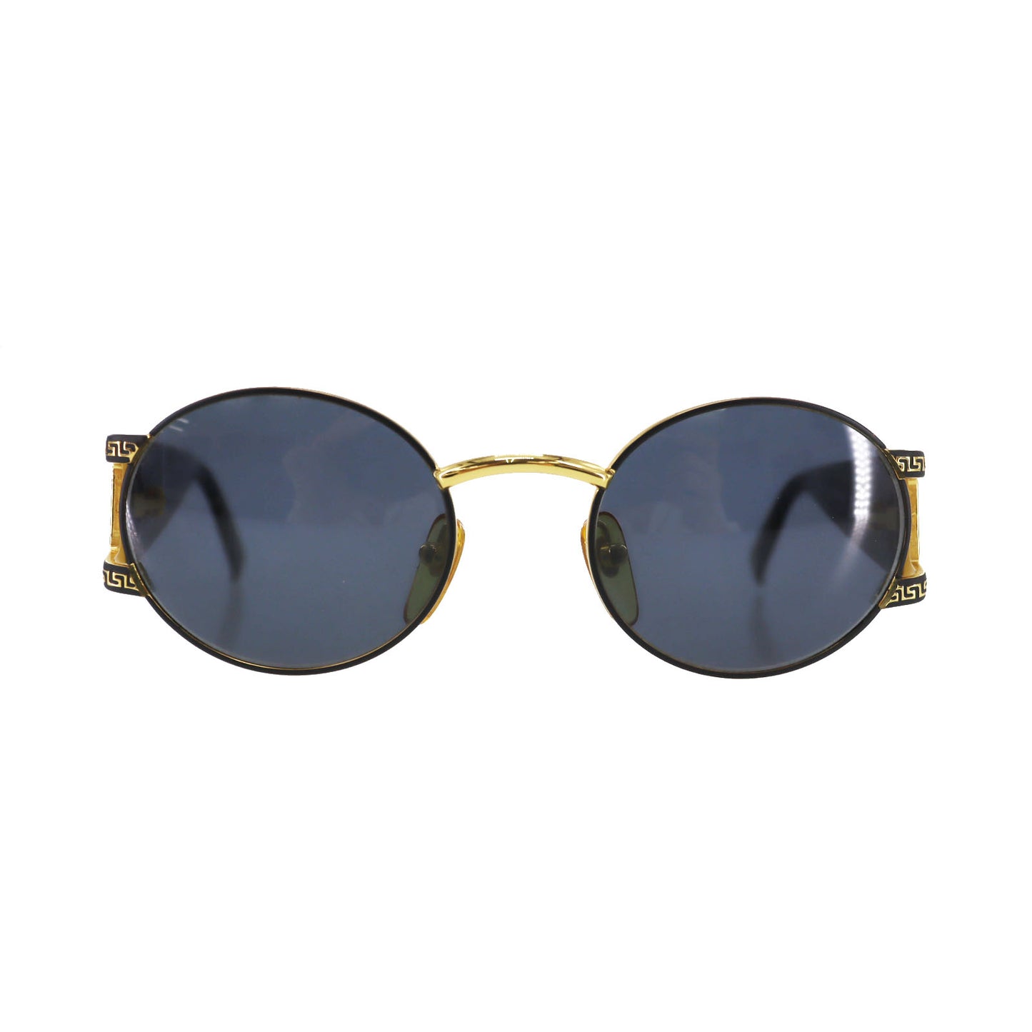 GIANNI VERSACE Sunglasses Black Gold Eye Wear #CX132