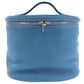 HERMES Inter City HandBag Cosmetic Box Blue Taurillon Clemence #BU382