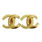 CHANEL CC Logos Earrings Gold Clip-On 00 T #CG541