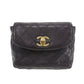 CHANEL Bicolore Bum Bag Black Lambskin Leather #CN575