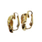 Christian Dior CD Logos Rhinestone Earrings Gold Plated #CB380