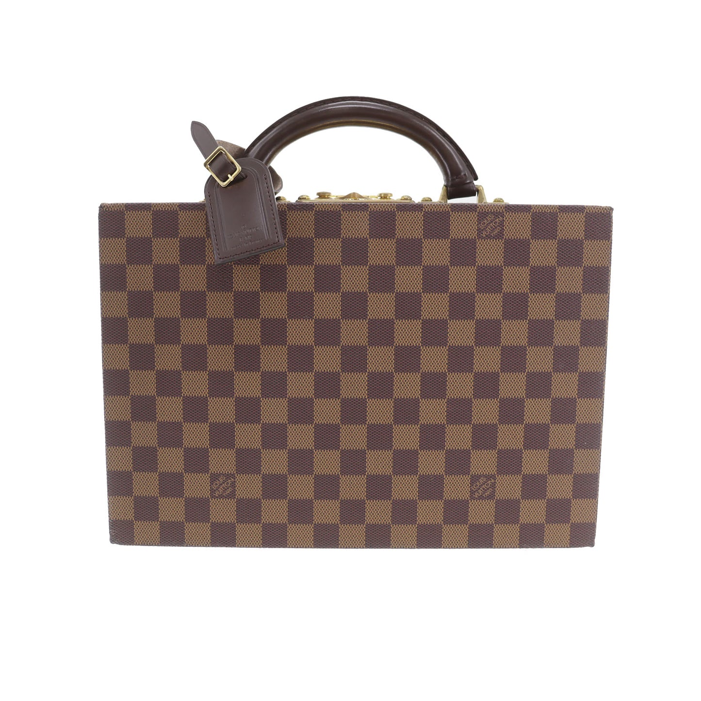 LOUIS VUITTON LV Jewelry Box Used Handbag Damier Vintage #CY392