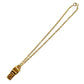 CHANEL CC Logos Whistle Pendant Necklace Gold Plated 95 P #CO88