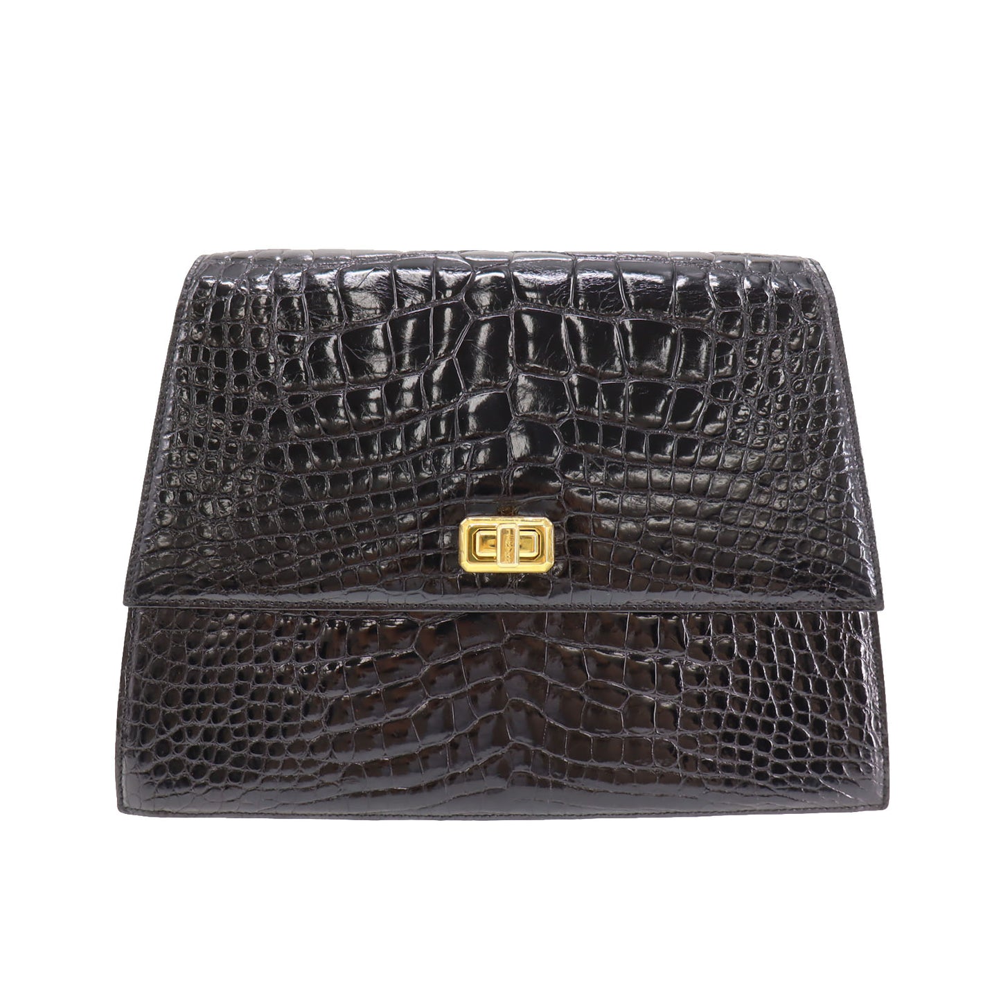 CHANEL Shoulder Bag Embossed leather Black  #BL492