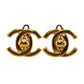 CHANEL CC Turn-lock Earrings Gold Clip-On 96 P #AH690