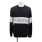 GIVENCHY Long Sleeve Knit Sweater Tops Italy Black 100% Wool #AH527