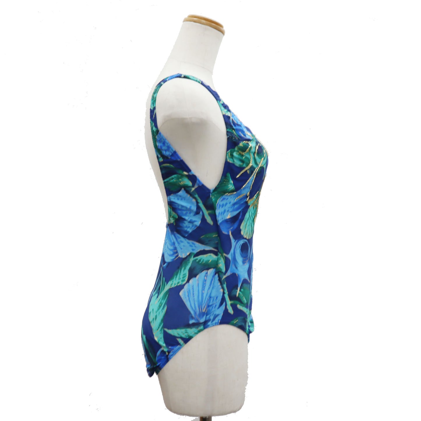 Dior Swimwear Swimsuit Blue Seashell Nylon Polyurethane Size L #AG674