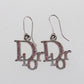 Christian Dior Logos Rhinestones Hook Pierced Earrings Silver Plated #EH4