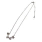 Christian Dior Rhinestone Necklace Silver #CP131