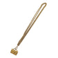 CHANEL Matelasse Bag Chain Long Necklace Gold #CW639