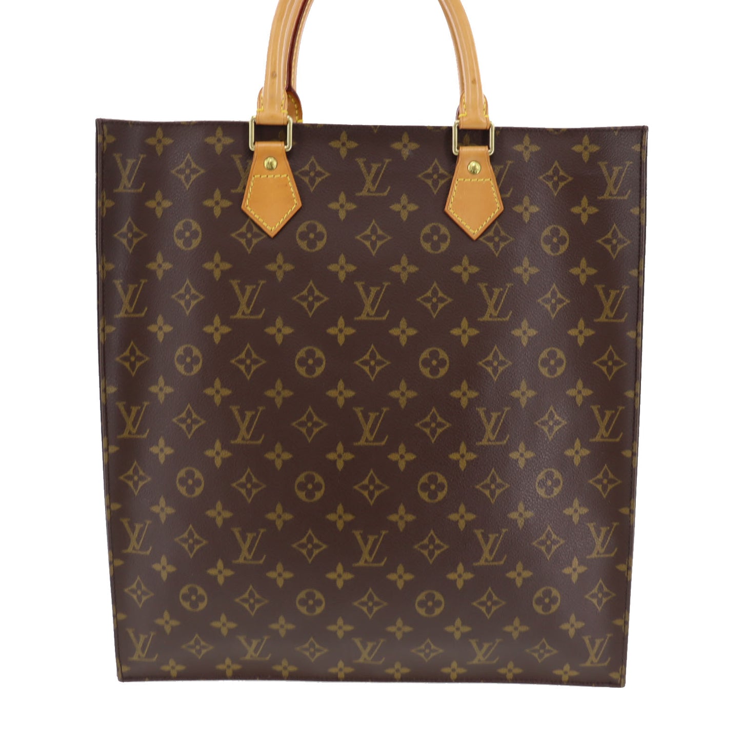 LOUIS VUITTON LV Sac Plat Used Tote Handbag Monogram M51140 #BT776