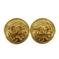 CHANEL CC Logos Circle Earrings 96 A Clip-On Gold #AG194