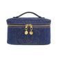 CHANEL CC Handbag Vanity Denim Canvas #CH84 S