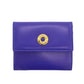 CELINE Logos Coin Purse Blue Leather #CA359