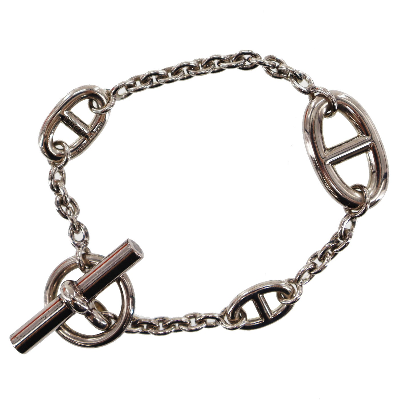 HERMES Chain Bracelet Chaine D'Ancre Silver 925 #AH532