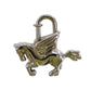 HERMÈS Pegasus Motif Top Charm Cadena Padlock Silver #CR159