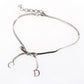 Christian Dior Bow Choker Necklace Silver #EH518