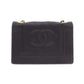 CHANEL CC Logo Shoulder Bag Black Satin #AF794