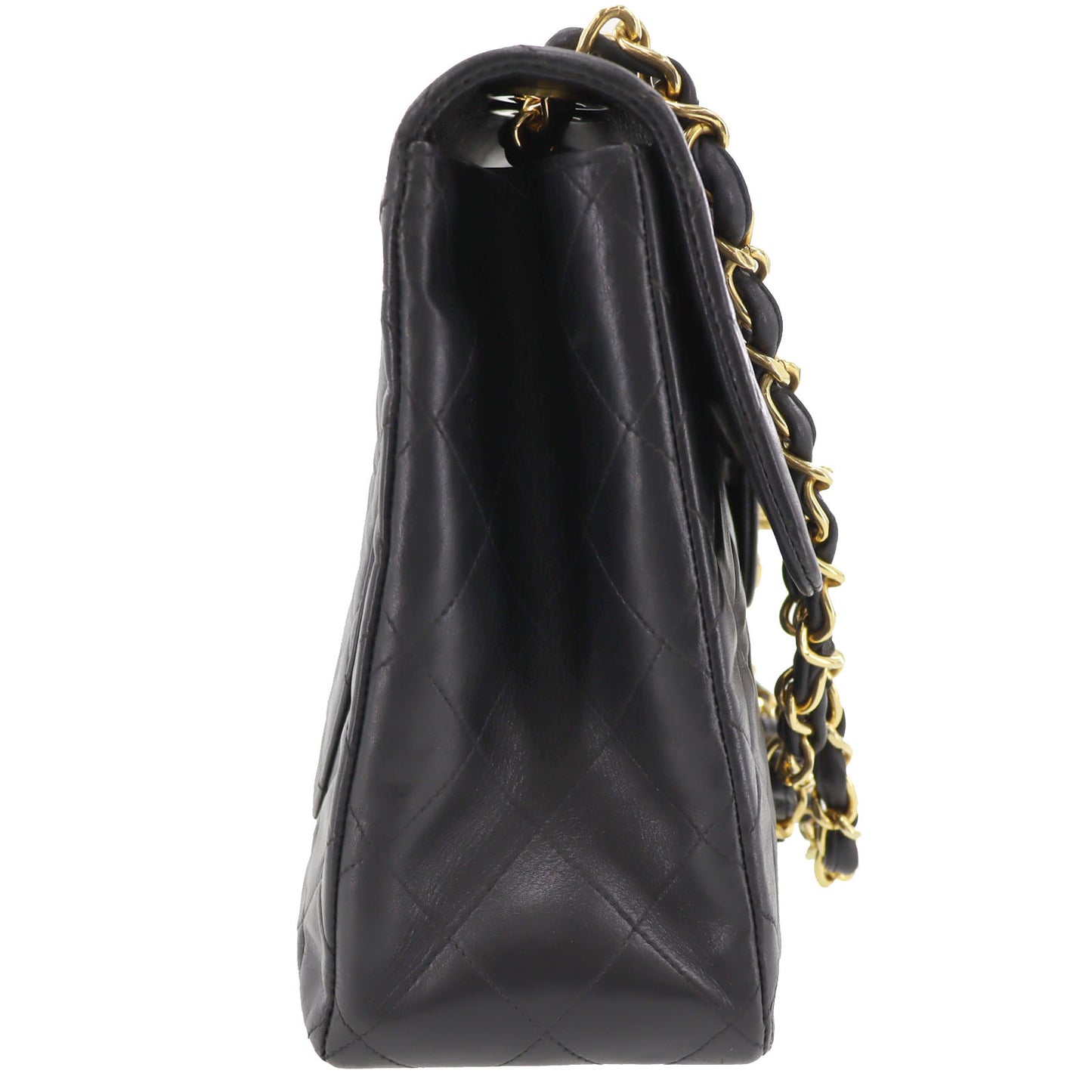 CHANEL Matelasse 34 Chain Shoulder Bag Black Leather #BP632