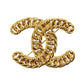 CHANEL CC Logos Chain Big Pin Brooch Gold Plated #CD906