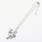Christian Dior Logo Heart Chain Necklace Silver #CX518