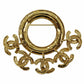 CHANEL Triple CC Logos Pin Brooch Gold Plated 94P #AH584