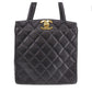 CHANEL Logos Handbag Caviar Skin Leather #CJ501