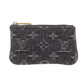 LOUIS VUITTON LV Pochette Cles Coin Purse Monogram Denim M95616 #CY688