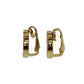 Christian Dior CD Logos Rhinestone Earrings Gold Plated #CB292