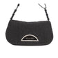 Christian Dior Maris Pearl Handbag Black Denim Canvas #CG970