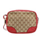 GUCCI Original GG Canvas Crossbody Shoulder Bag Brown Red #CO293