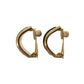 HERMES Enameled Gold-Plated Clip-On Earrings #EG945
