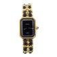 CHANEL Premiere Discontinued Wristwatches M Gold Black Quartz #BR327