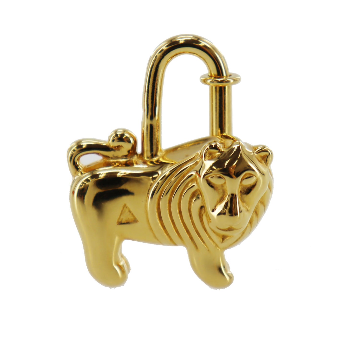 HERMES 1997 Limited Lion Charm Top Cadena Gold Plated #CA247