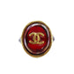 CHANEL CC Logos Finger Ring Gold Plated #CE262