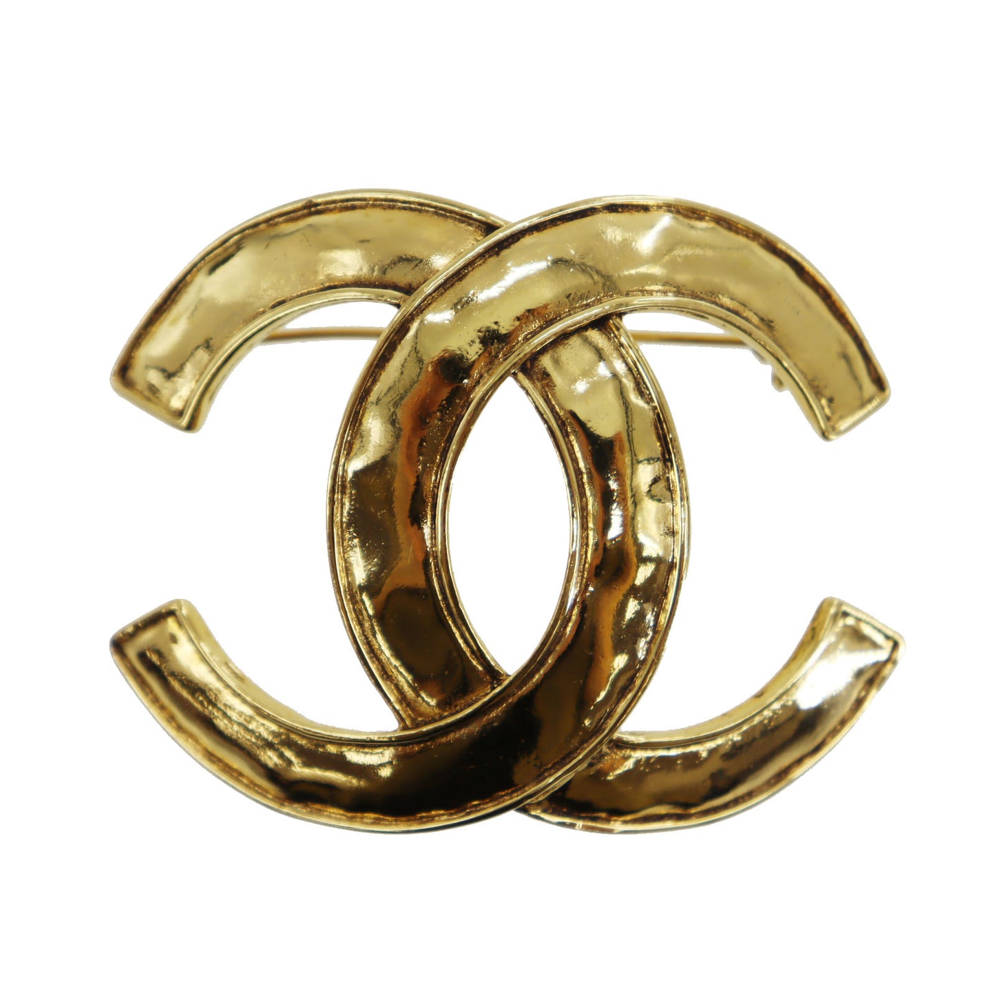 CHANEL CC Logos Pin Brooch Gold Plated 94 P #CD683