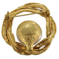 CHANEL CC Circle Pin Brooch Gold Plated Pearl 94A #CG797