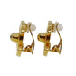 CHANEL CC Logos Earrings Gold Clip-On Vintage 95A #AH1