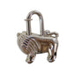 HERMES 1997 Limited Lion Charm Top Cadena Silver Plated #CJ857
