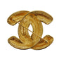 CHANEL CC Logos Matelasse Pin Brooch Gold Plated 1152 #BZ424