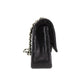 CHANEL Matelasse Double Flap Shoulder Bag Black Lambskin Leather #CG838