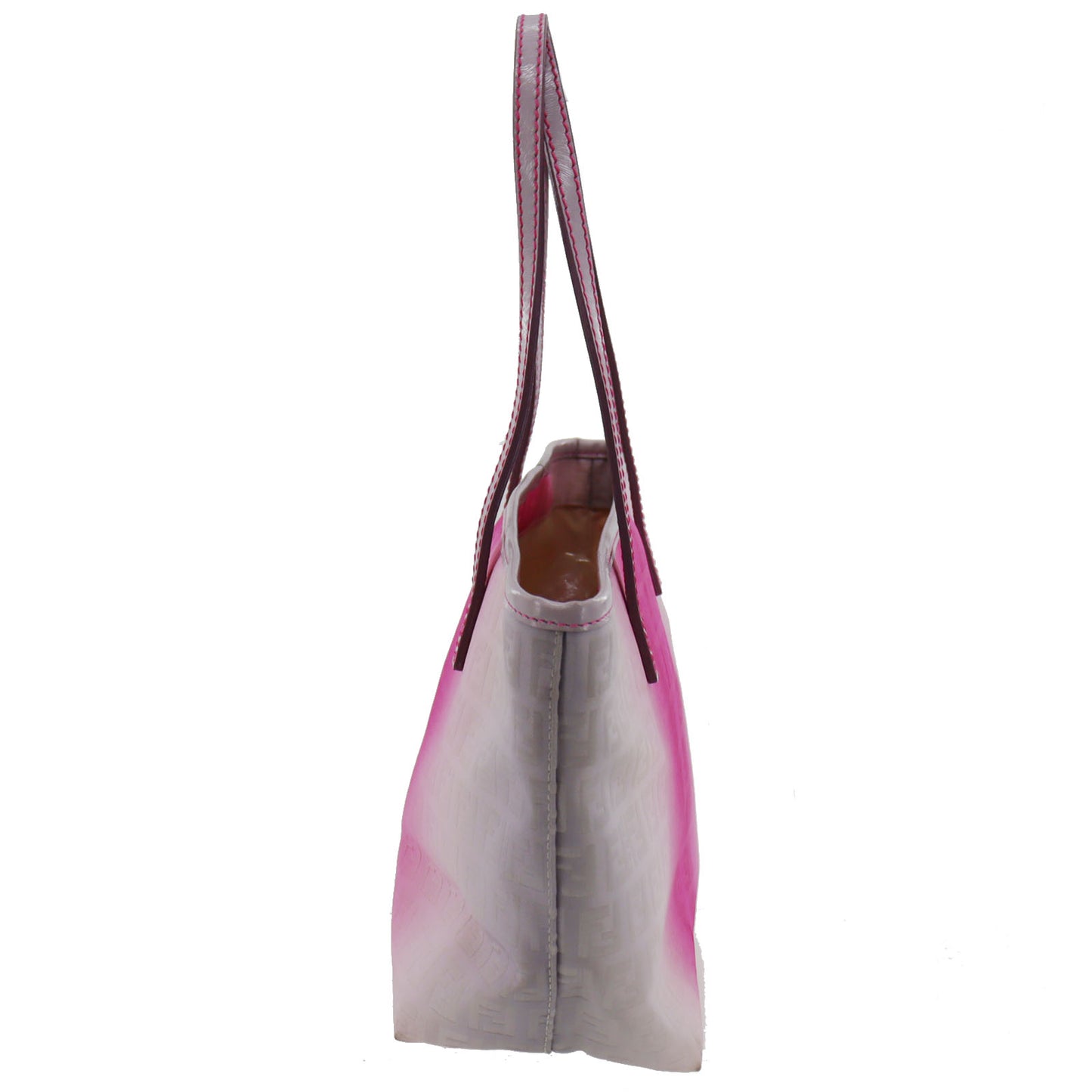 FENDI Zucca Tote Handbag Gradation Pink Canvas #AH369