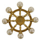 CHANEL CC Logos Rudder Pin Brooch Gold Plated Pearl 94P #BX377