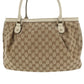 GUCCI Original GG Canvas Tote Handbag Brown #BR368