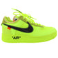 Nike Air Force 1 Low Lace Up Shoes Sneakers Volt Size 10 Fluorescent Green AE997