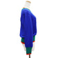 Yves Saint Laurent Long Sleeve Blue Knit Size M 100% Wool #AH144