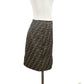 FENDI Zucca Reversible Skirt Nylon Black Brown #BU705